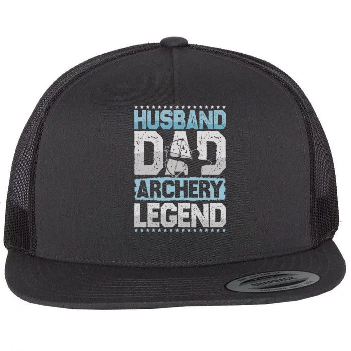 Bow Husband Dad Archery Legend Archery Flat Bill Trucker Hat