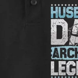 Bow Husband Dad Archery Legend Archery Dry Zone Grid Performance Polo