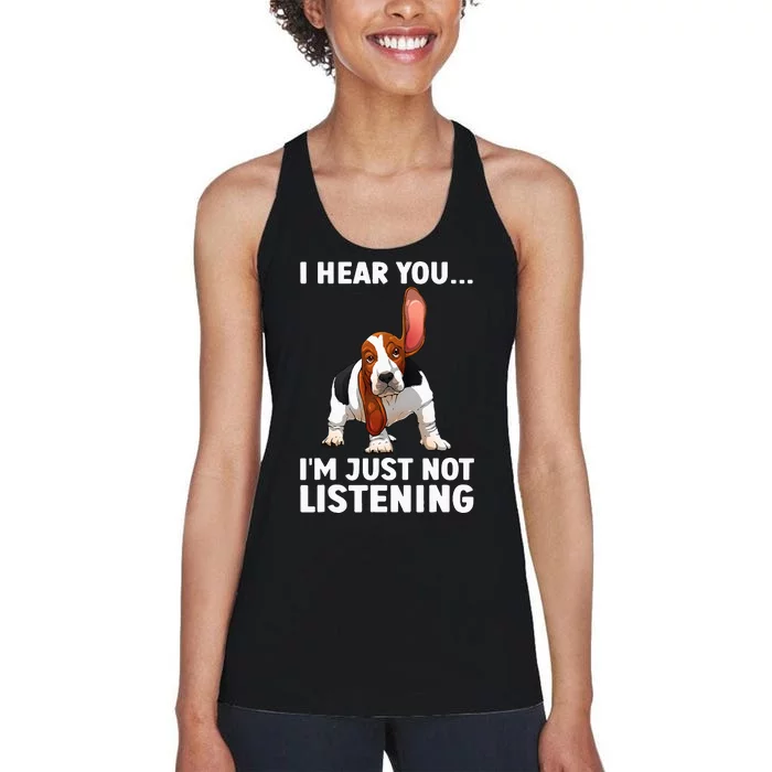 Basset Hound Design For Basset Hound Women's Racerback Tank