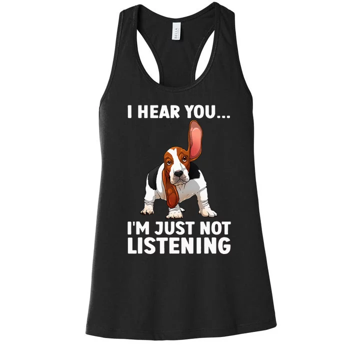 Basset Hound Design For Basset Hound Women's Racerback Tank