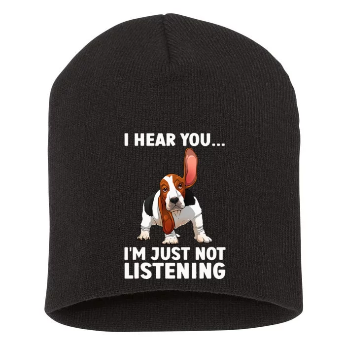 Basset Hound Design For Basset Hound Short Acrylic Beanie