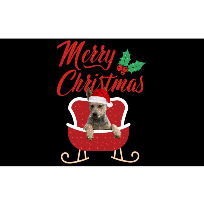 Blue Heeler Dog Merry Christmas Design For The Holiday Season! Bumper Sticker