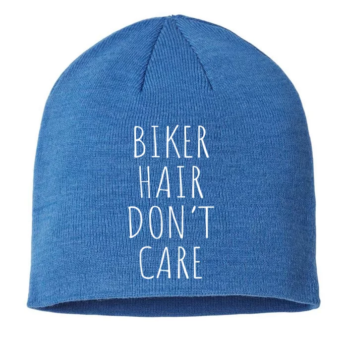 Biker Hair Don't Care Gift For Bike Lovers Gift 8 1/2in Sustainable Knit Beanie