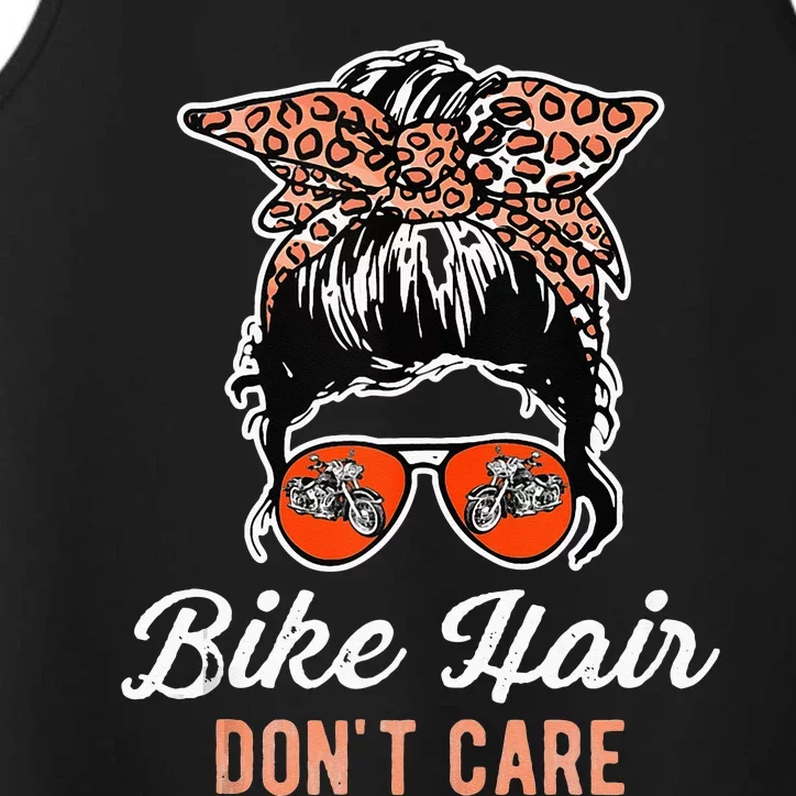 Bike Hair Dont Care Motorcycle Rider Biker Performance Tank