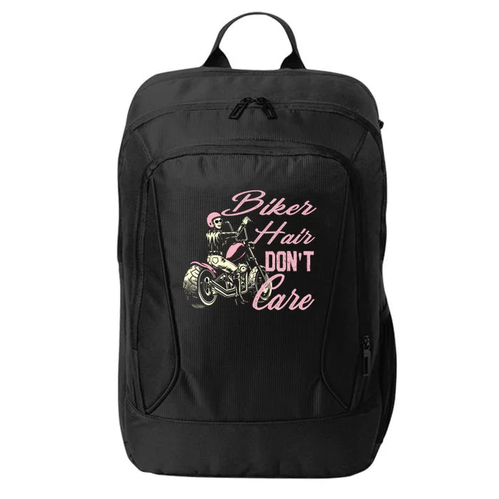 Biker Hair Don't Care Bike Lovers Motorcycle Cool Gift City Backpack