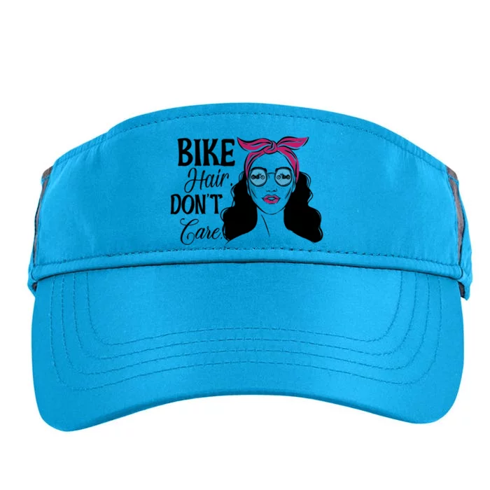 Biker Hair Don't Care Gift For Bike Lovers Messy Bun Gift Adult Drive Performance Visor