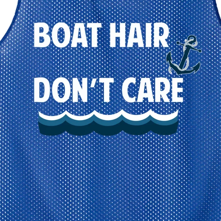 Boat Hair Dont Care Gift Mesh Reversible Basketball Jersey Tank