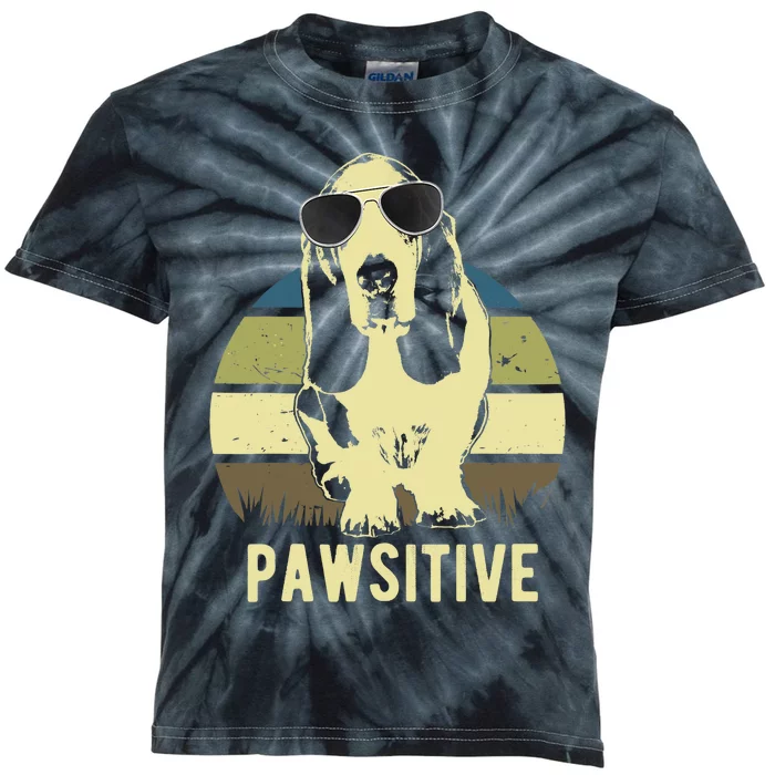 Basset Hound Dog Breed Kids Tie-Dye T-Shirt