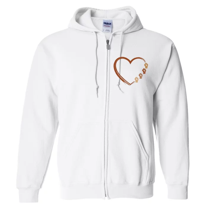 Black History Diversity Heart Full Zip Hoodie