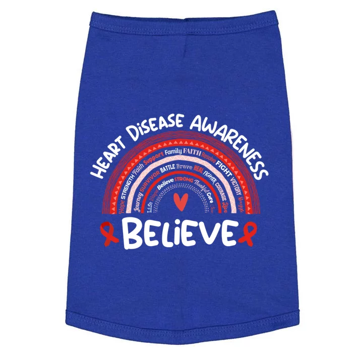 Believe Heart Disease Awareness Month Gift Heart Disease Gift Doggie Tank