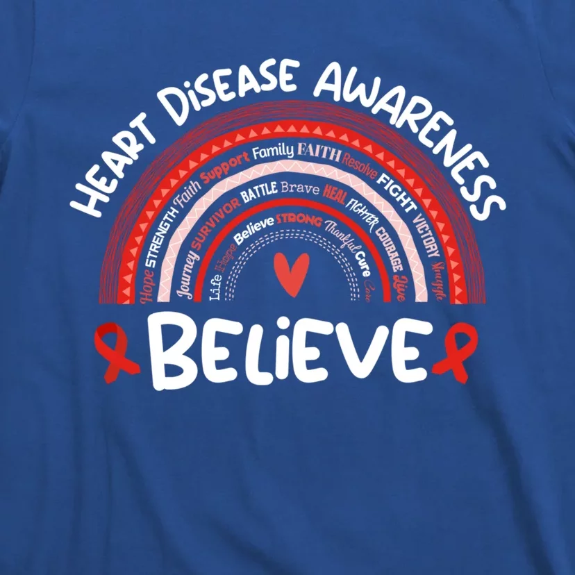 Believe Heart Disease Awareness Month Gift Heart Disease Gift T-Shirt