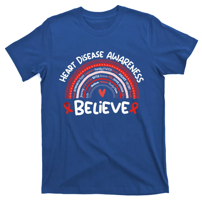 Believe Heart Disease Awareness Month Gift Heart Disease Gift T-Shirt