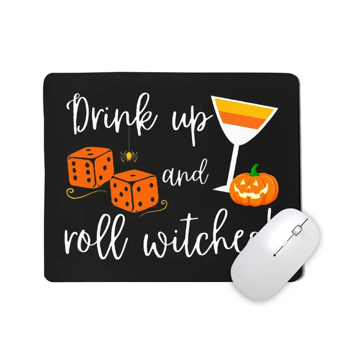 Bunco Halloween Drink Up and Roll Witches Mousepad