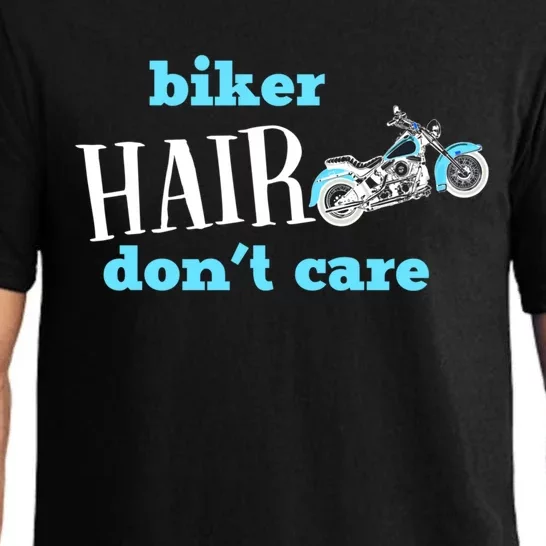 Biker Hair Don't Care Motorcycle Gift Pajama Set