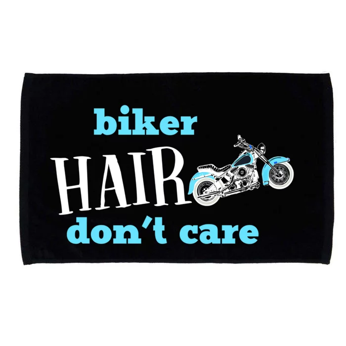 Biker Hair Don't Care Motorcycle Gift Microfiber Hand Towel