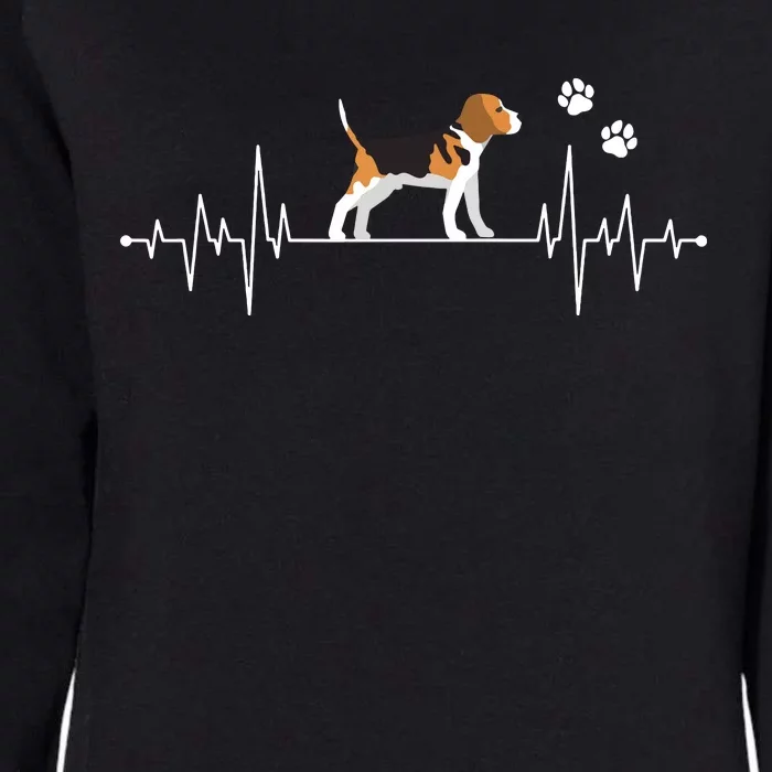 Beagle Heartbeat Dog Lover Funny Womens California Wash Sweatshirt