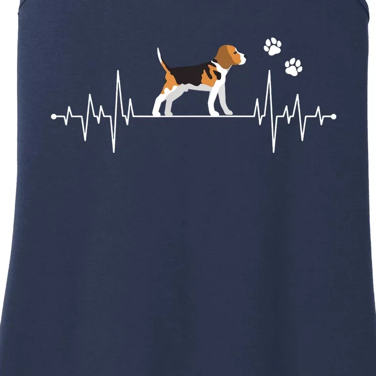 Beagle Heartbeat Dog Lover Funny Ladies Essential Tank