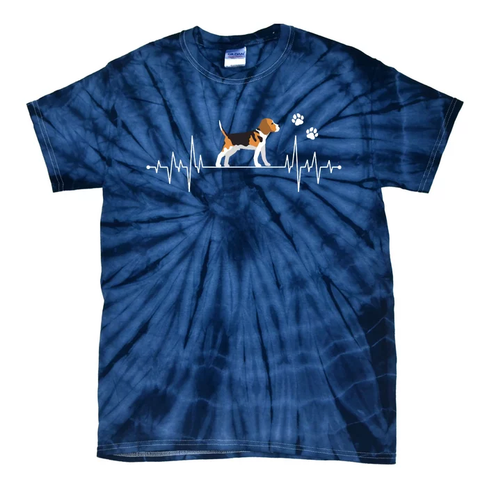 Beagle Heartbeat Dog Lover Funny Tie-Dye T-Shirt