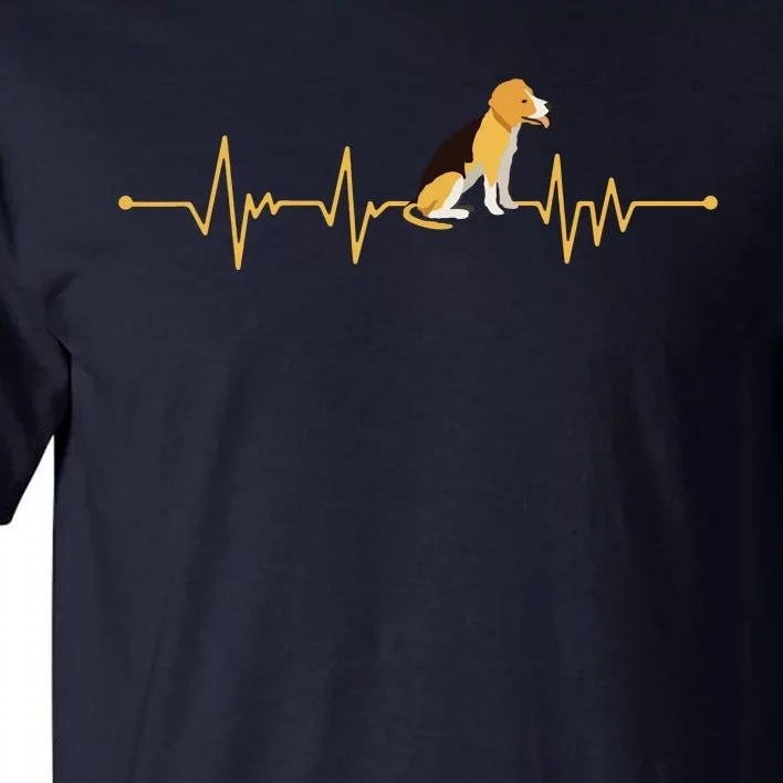 Beagle Heartbeat Dog Lover Funny Tall T-Shirt