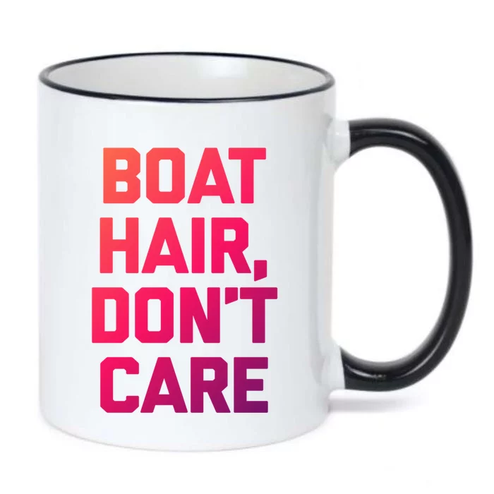 Boat Hair Dont Care Gift Funny Cruise Vacation Boat Gift Black Color Changing Mug