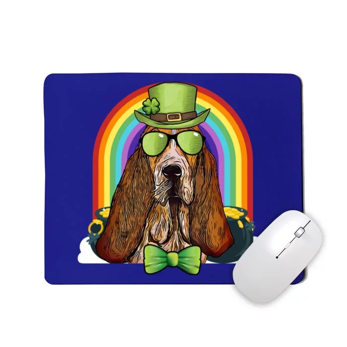 Basset Hound Dog Leprechaun Funny St Patricks Day Gift Mousepad