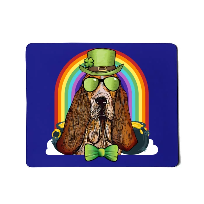 Basset Hound Dog Leprechaun Funny St Patricks Day Gift Mousepad