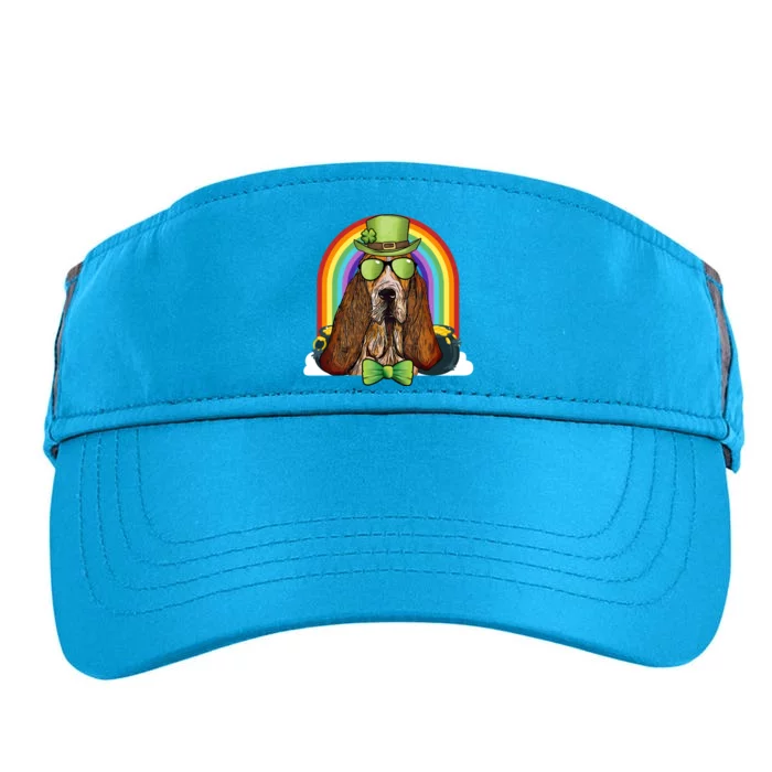 Basset Hound Dog Leprechaun Funny St Patricks Day Gift Adult Drive Performance Visor