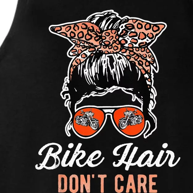 Bike Hair Dont Care Motorcycle Rider Biker Ladies Tri-Blend Wicking Tank