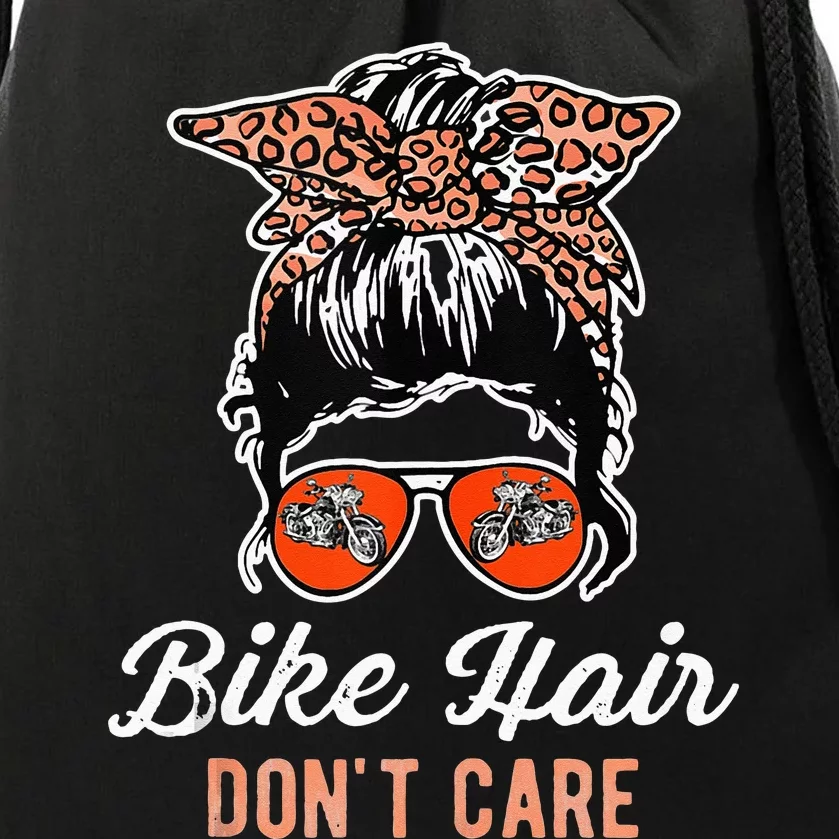 Bike Hair Dont Care Motorcycle Rider Biker Drawstring Bag