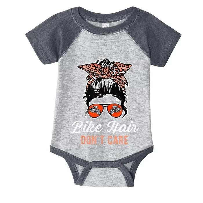 Bike Hair Dont Care Motorcycle Rider Biker Infant Baby Jersey Bodysuit