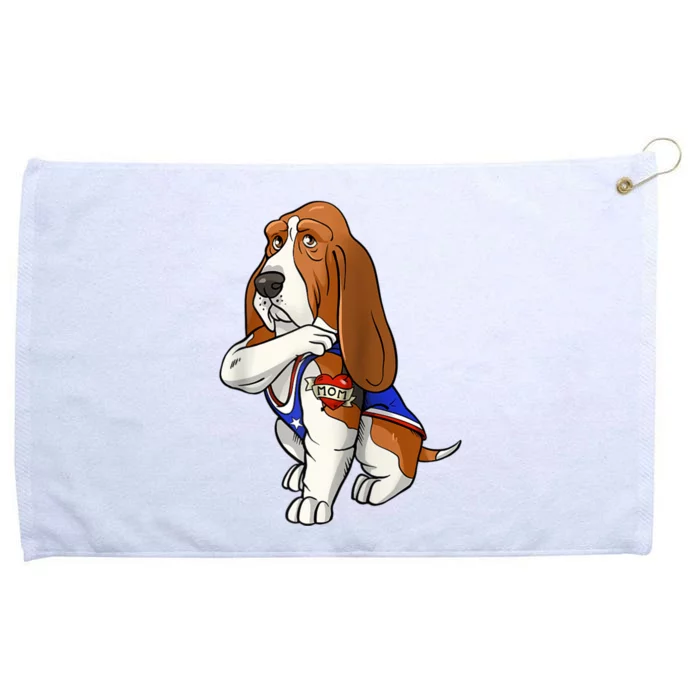 Basset Hound Dog Love Mom Puppy Owner Grommeted Golf Towel