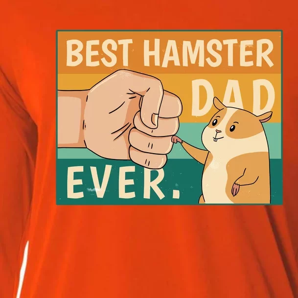 Best Hamster Dad Ever Retro Cooling Performance Long Sleeve Crew