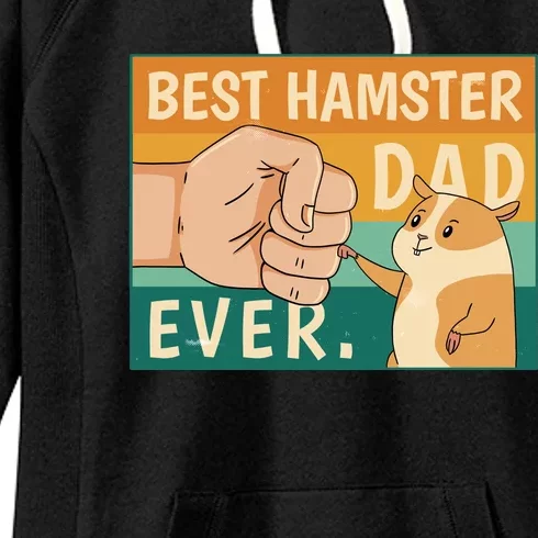 Best Hamster Dad Ever Retro Women's Fleece Hoodie