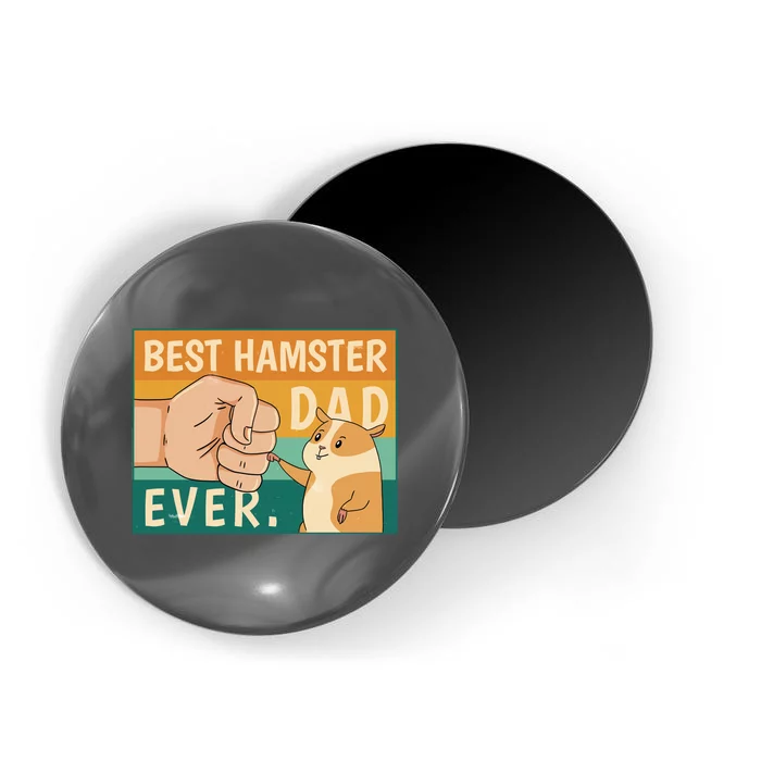 Best Hamster Dad Ever Retro Magnet