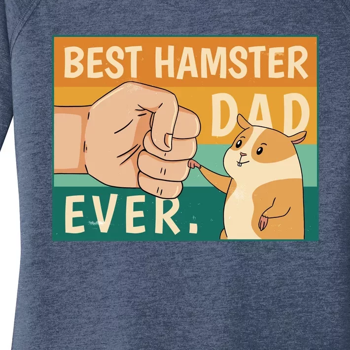 Best Hamster Dad Ever Retro Women's Perfect Tri Tunic Long Sleeve Shirt