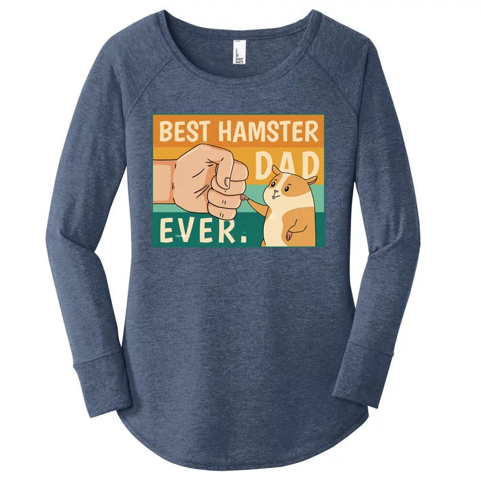 Best Hamster Dad Ever Retro Women's Perfect Tri Tunic Long Sleeve Shirt