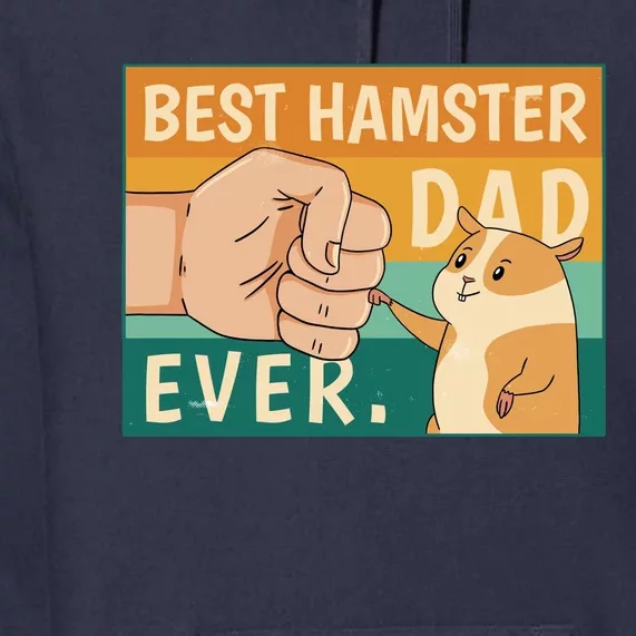 Best Hamster Dad Ever Retro Premium Hoodie