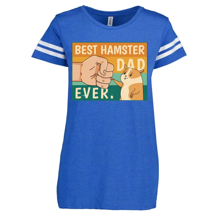 Best Hamster Dad Ever Retro Enza Ladies Jersey Football T-Shirt