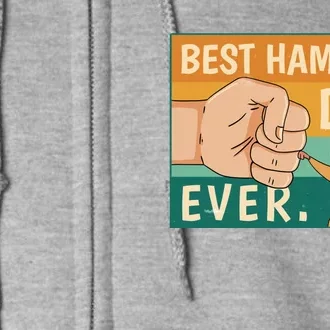 Best Hamster Dad Ever Retro Full Zip Hoodie