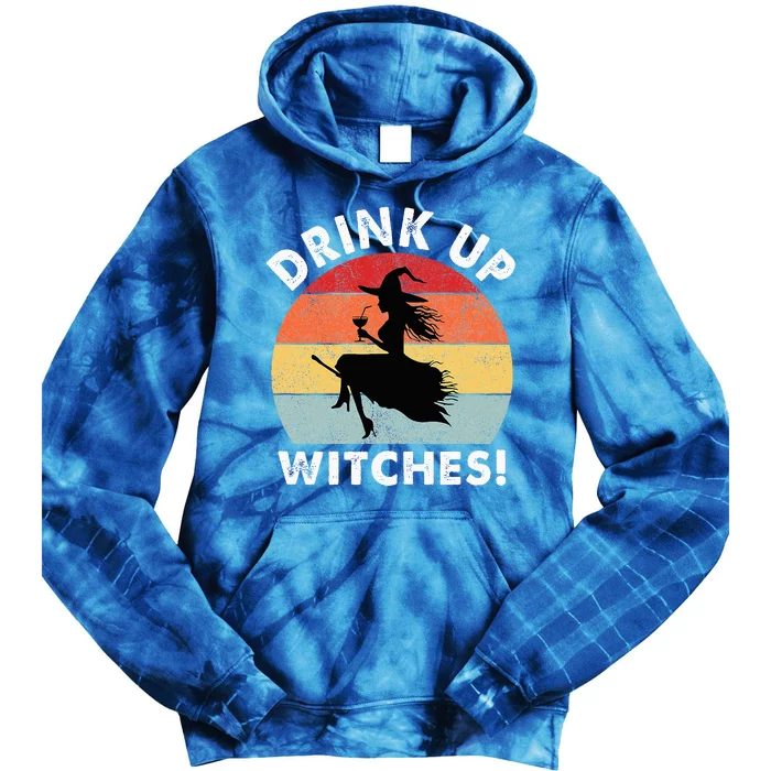 Bartender Halloween Drink Up Witches Tie Dye Hoodie