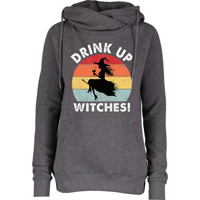 Bartender Halloween Drink Up Witches Womens Funnel Neck Pullover Hood