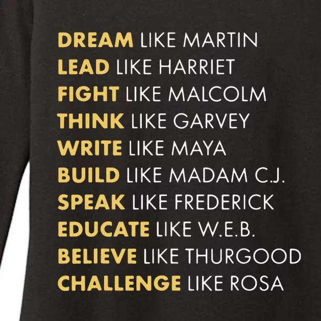 Black History Dream Like Martin Womens CVC Long Sleeve Shirt