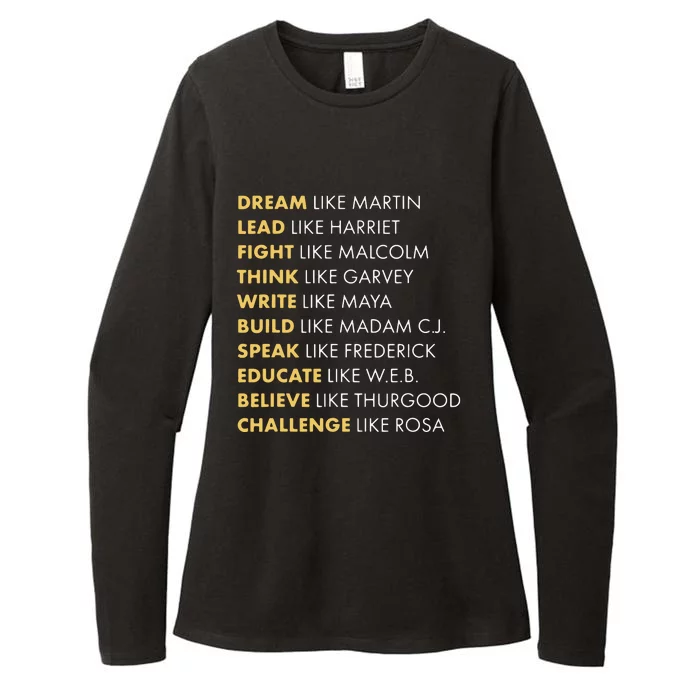 Black History Dream Like Martin Womens CVC Long Sleeve Shirt