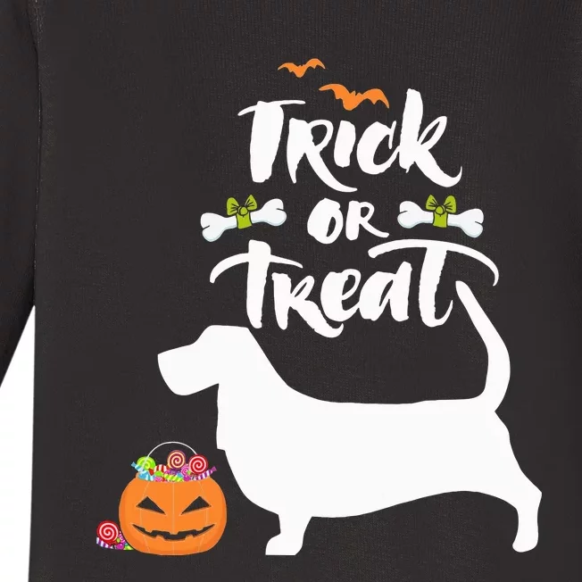 Basset Hound Dog Halloween Costume Trick or Treat Fun Baby Long Sleeve Bodysuit