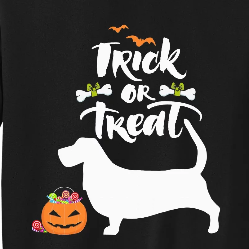 Basset Hound Dog Halloween Costume Trick or Treat Fun Tall Sweatshirt