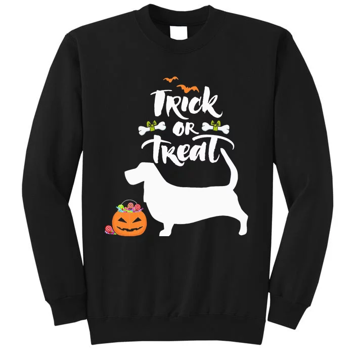 Basset Hound Dog Halloween Costume Trick or Treat Fun Tall Sweatshirt