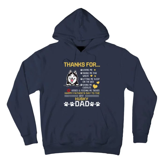 Best Husky Dog Dad Lover Happy Fathers Day Tall Hoodie