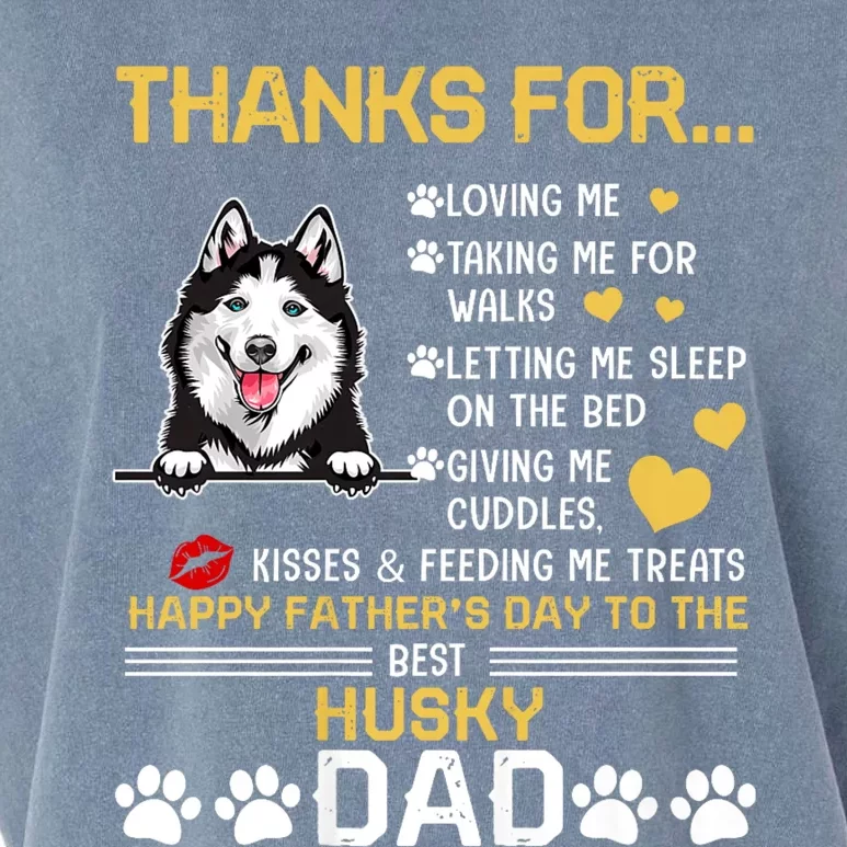 Best Husky Dog Dad Lover Happy FatherS Day Garment-Dyed Women's Muscle Tee