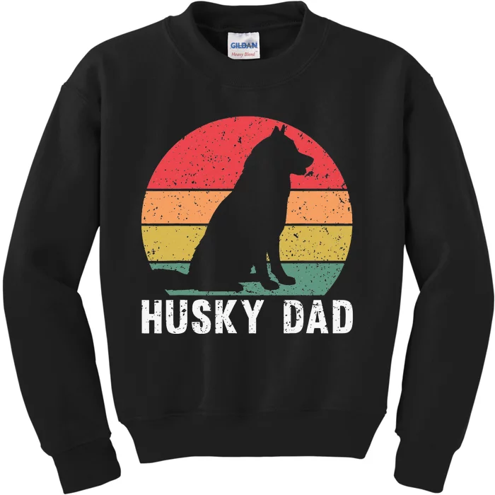 Best Husky Design For Dad Siberian Husky Pet Dog Lovers Kids Sweatshirt