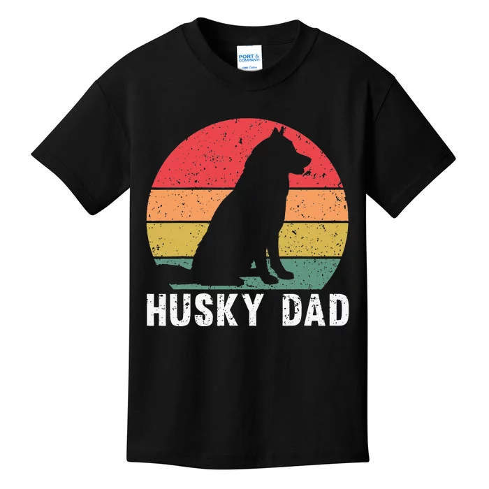 Best Husky Design For Dad Siberian Husky Pet Dog Lovers Kids T-Shirt